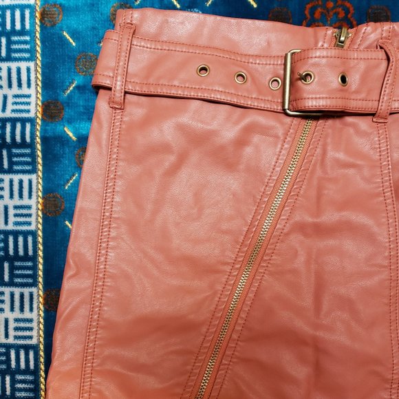 Free People Feelin' Fresh Faux-Leather Mini Skirt - Picture 3 of 5